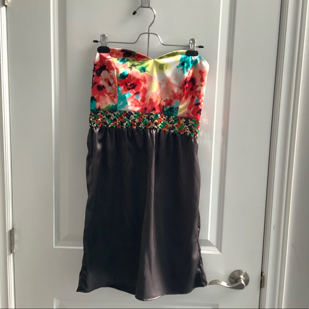 Tibi Silk strapless dress NWT
